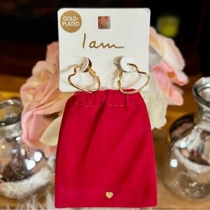 ❤️I Am Gold Plated Heart Shape Earrings